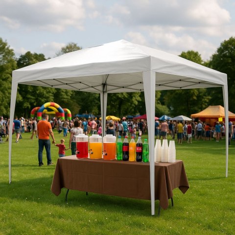 NAMIOT OGRODOWY 3X3 PAWILON AUTOMATYCZNY SOLARA, POP-UP, WODOODPORNY, BIAŁY