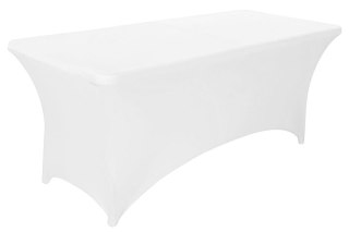 POKROWIEC, OBRUS ELASTYCZNY VELATO, 240 CM, BIAŁY, PLAMOODPORNY, BANKIETOWY