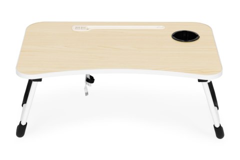 STOLIK POD LAPTOPA FLEXO, DO ŁÓŻKA, CZARNY, LOFT, Z USB, SALONU, 60X40 CM