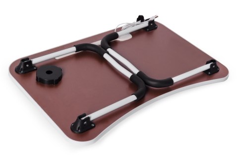 STOLIK POD LAPTOPA FLEXO, DO ŁÓŻKA, CZARNY, LOFT, Z USB, SALONU, 60X40 CM