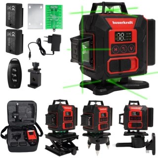 POZIOMICA LASEROWA 4D 360 MACHINA, 16 LINII, ZIELONY LASER, PILOT, STATYW