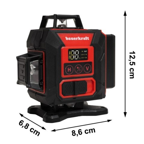 POZIOMICA LASEROWA 4D 360 MACHINA, 16 LINII, ZIELONY LASER, PILOT, STATYW