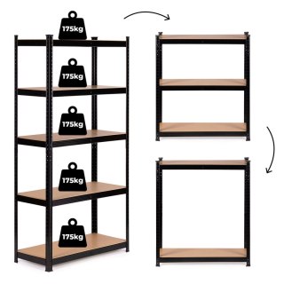 REGAŁ 5 PÓŁEK ASCENDO, LOFT, INDUSTRIALNY, NA KSIĄŻKI, DO SALONU, CM, SZAFA