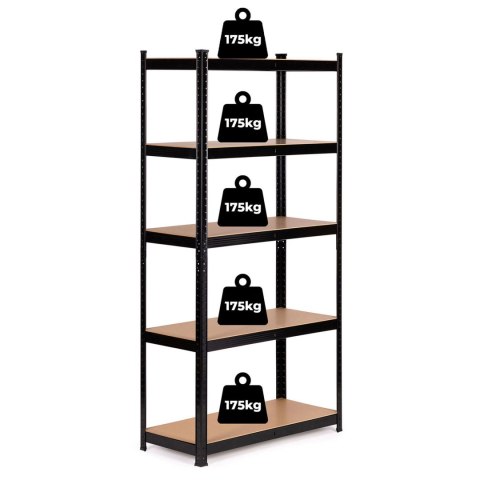 REGAŁ 5 PÓŁEK ASCENDO, LOFT, INDUSTRIALNY, NA KSIĄŻKI, DO SALONU, CM, SZAFA