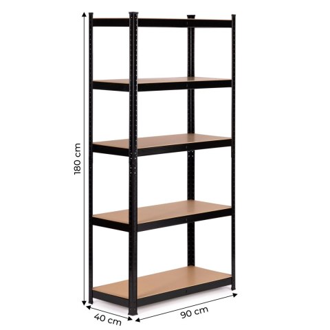 REGAŁ 5 PÓŁEK ASCENDO, LOFT, INDUSTRIALNY, NA KSIĄŻKI, DO SALONU, CM, SZAFA