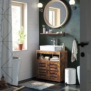 SZAFKA ŁAZIENKOWA POD UMYWALKĘ AURIA, RUSTYKALNA, BRĄZOWA, LOFT, STYLOWA