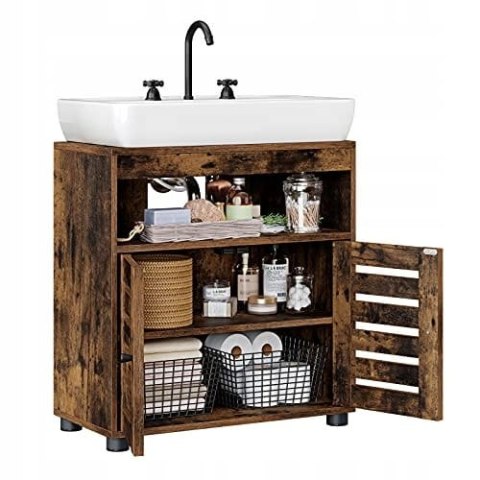 SZAFKA ŁAZIENKOWA POD UMYWALKĘ AURIA, RUSTYKALNA, BRĄZOWA, LOFT, STYLOWA