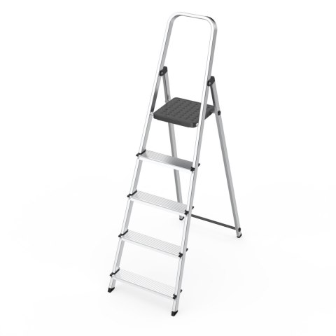 DRABINA ALUMINIOWA 5 STOPNI 150KG ASCENDIA, MODERN HOME, SKŁADANA, DOMOWA