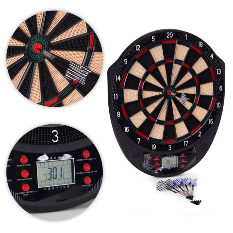 TARCZA DO DARTA ELEKTRONICZNA LUMINOS, RZUTKI, LCD, 41 CM, 26 GIER