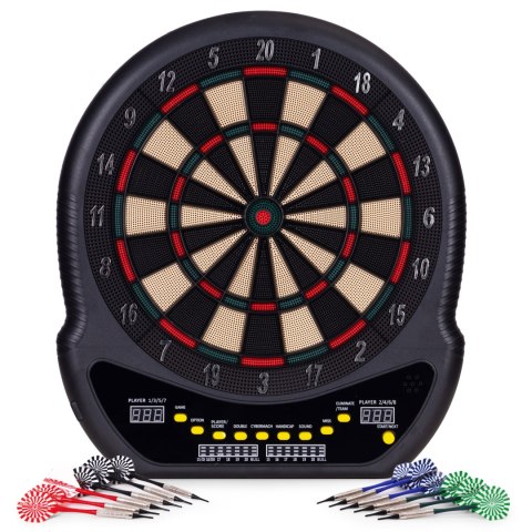 TARCZA ELEKTRONICZNA DO DARTA CENTRIA, 48CM, 12 RZUTEK, 27 GIER, ZESTAW