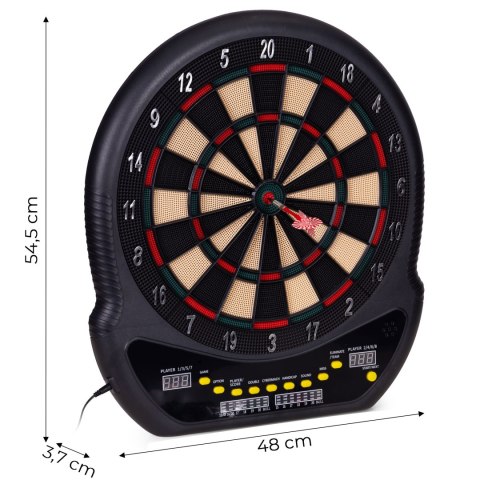 TARCZA ELEKTRONICZNA DO DARTA CENTRIA, 48CM, 12 RZUTEK, 27 GIER, ZESTAW