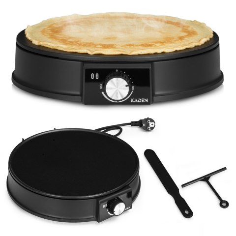 NALEŚNIKARKA ELEKTRYCZNA CREPINO, 1200W, 30CM, KADEN, TEFLON, AKCESORIA
