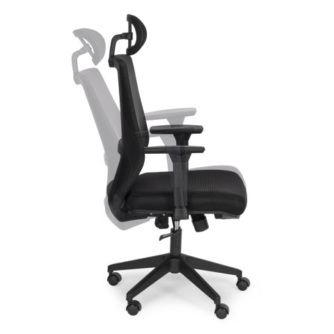 Fotel biurowy obrotowy ergonomiczny regulacja wysokości czarny ModernHome