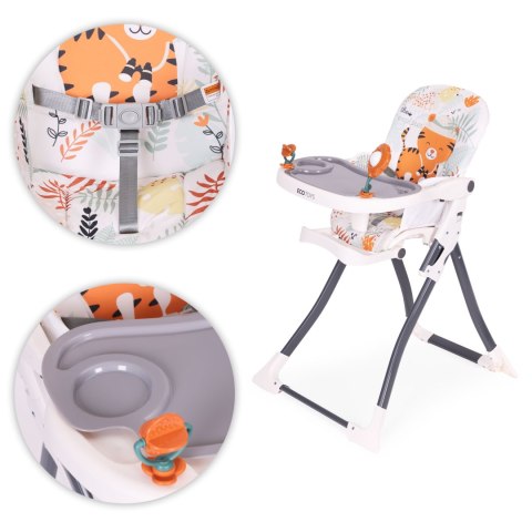 Fotelik krzesełko do karmienia dzieci składane + zabawki ECOTOYS