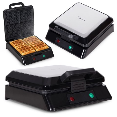 GOFROWNICA VELLUTO, MOCNA 1300W, NA 4 DUŻE GOFRY, POWŁOKA NIEPRZYWIERAJĄCA