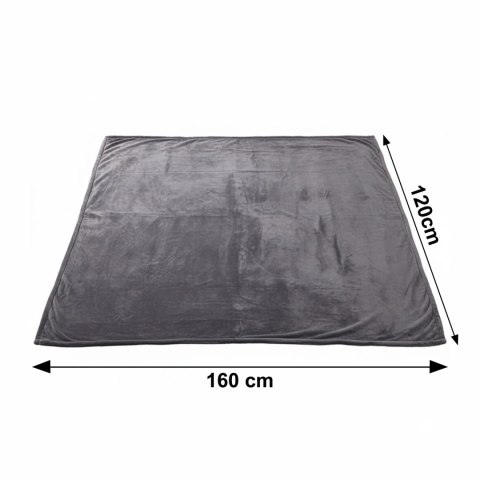 KOC ELEKTRYCZNY CALORIS, 120X160 CM, PLUSZOWY, PILOT, TIMER, 120W, PRALNY