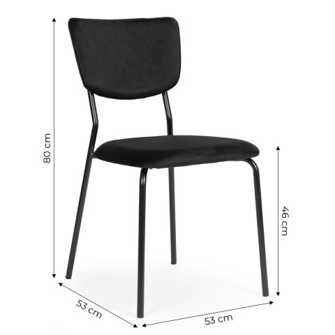 KRZESŁA, ZESTAW 4X, WELUROWE, CZARNE, VELORA, TAPICEROWANE, SALONU, JADALNI