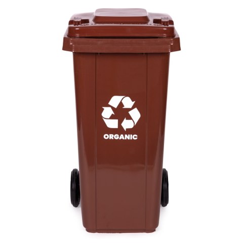 POJEMNIK NA ODPADY BIO 120L BRĄZOWY ROBUSTUS, KOSZ NA ŚMIECI, KUBEŁ, EN-840