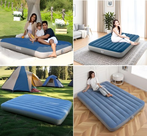 MATERAC DMUCHANY INTEX VELARE, 2-OSOBOWY, POMPKA AKUMULATOROWA, 152X203X25