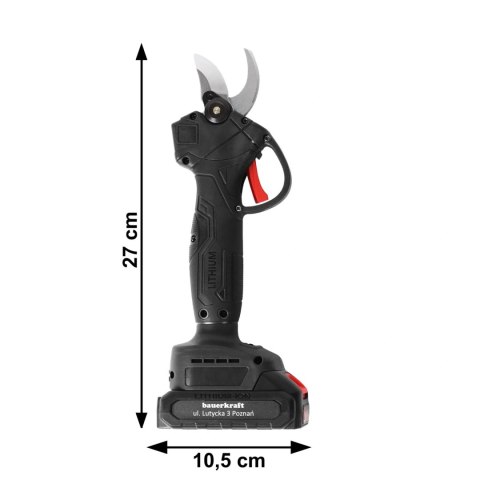 SEKATOR AKUMULATOROWY TALIA, 21V, 600W, 2X AKUMULATOR, WALIZKA, NOŻYCE
