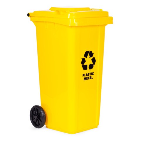 POJEMNIKI NA ODPADY KOSZE 3X120L DURUS, ZESTAW, SEGREGACJA, KUBŁY, HDPE