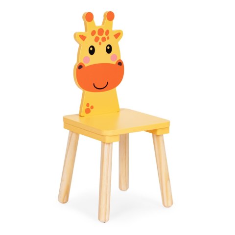ZESTAW MEBLI GIOIA, STOLIK, 2 KRZESEŁKA, DZIECIĘCY, ŻYRAFA, DREWNO, ECOTOYS