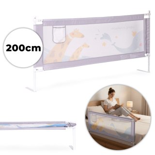 BARIERKA OCHRONNA DO ŁÓŻKA 200 CM, CUSTODIA, ECOTOYS, SKŁADANA, REGULOWANA