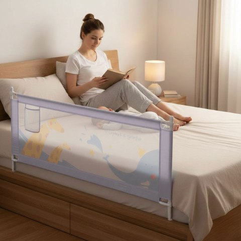 BARIERKA OCHRONNA DO ŁÓŻKA 200 CM, CUSTODIA, ECOTOYS, SKŁADANA, REGULOWANA