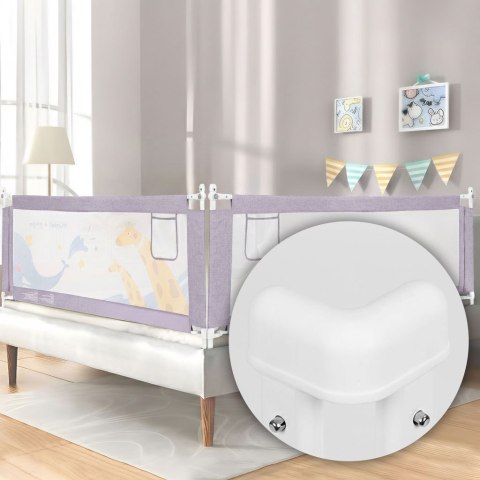 BARIERKA OCHRONNA DO ŁÓŻKA 200 CM, CUSTODIA, ECOTOYS, SKŁADANA, REGULOWANA