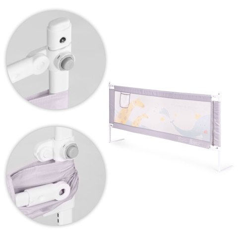 BARIERKA OCHRONNA DO ŁÓŻKA 200 CM, CUSTODIA, ECOTOYS, SKŁADANA, REGULOWANA
