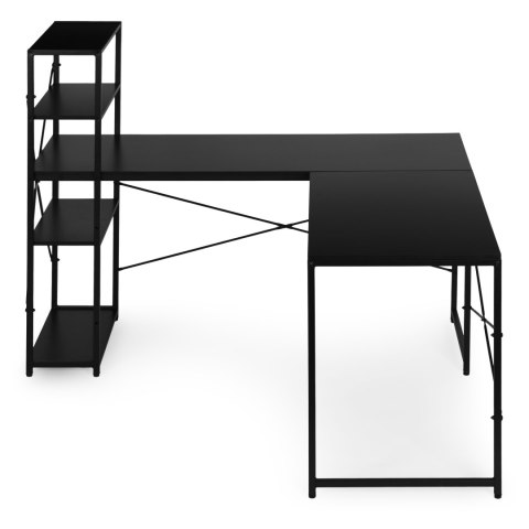 BIURKO NAROŻNE Z REGAŁEM NEXUS, LOFT, GAMINGOWE, PÓŁKI, 145X145, MODERNHOME