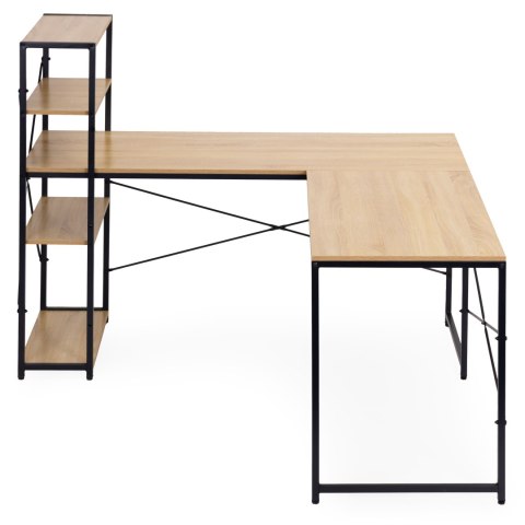 BIURKO NAROŻNE NEXUS, REGAŁ, LOFT, KOMPUTEROWE, GAMINGOWE, METALOWE, 145CM