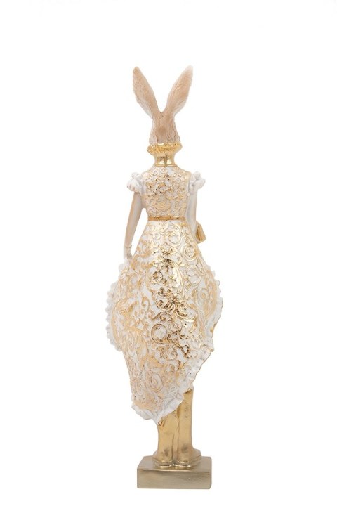 Figurka dekoracyjna SHP RABBIT beżowa / złota