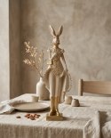 Figurka dekoracyjna SHP RABBIT beżowa / złota