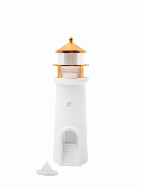 Lampka nocna z projektorem SHP LIGHTHOUSE biało-złota