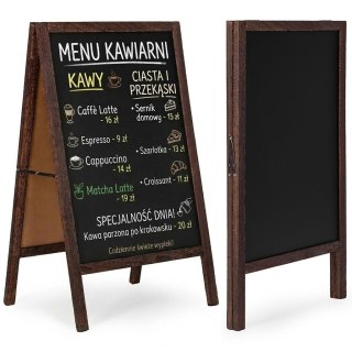 POTYKACZ REKLAMOWY DWUSTRONNY SIGNARE, TABLICA KREDOWA, DREWNIANY, STOJAK