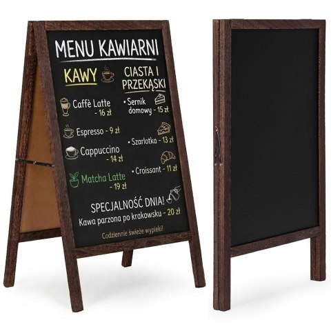 POTYKACZ REKLAMOWY DWUSTRONNY SIGNARE, TABLICA KREDOWA, DREWNIANY, STOJAK