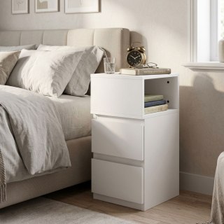 SZAFKA NOCNA LED LUMINIS, 2 SZUFLADY, WNĘKA, MDF, NOWOCZESNA, DO SYPIALNI