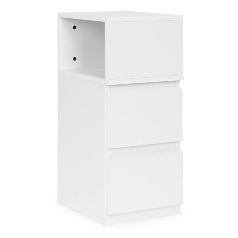 SZAFKA NOCNA LED LUMINIS, 2 SZUFLADY, WNĘKA, MDF, NOWOCZESNA, DO SYPIALNI