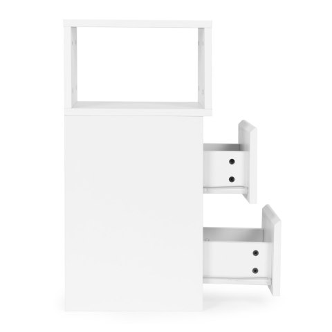 SZAFKA NOCNA LED LUMINIS, 2 SZUFLADY, WNĘKA, MDF, NOWOCZESNA, DO SYPIALNI