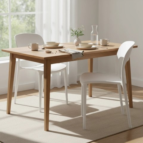 BIAŁE KRZESŁO FLEXI, DO KUCHNI, WYTRZYMAŁE, PROSTE, UNIWERSALNE