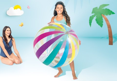 Dmuchana piłka plażowa duża Jumbo 107 cm INTEX 59065