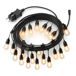 Girlanda ogrodowa świetlna łańcuch 20x LED 20m lampki ogrodowe 9W