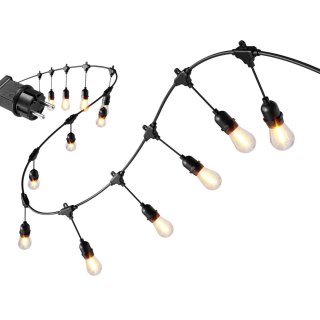 Girlanda ogrodowa świetlna łańcuch 20x LED 20m lampki ogrodowe 9W