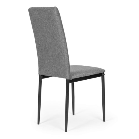 Komplet 4 krzeseł krzesło do jadalni i salonu szare ModernHome