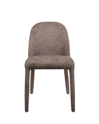 KRZESŁO TAPICEROWANE ARMONIA BRĄZOWE, DO SALONU, JADALNI, VELVET, GLAMOUR