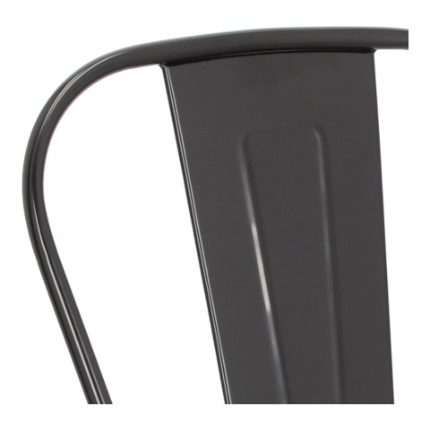 METALOWE CZARNE KRZESŁO ARTPRO LOFT, INDUSTRIALNE, DO KUCHNI, DO JADALNI