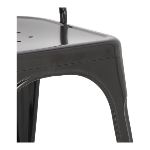 METALOWE CZARNE KRZESŁO ARTPRO LOFT, INDUSTRIALNE, DO KUCHNI, DO JADALNI