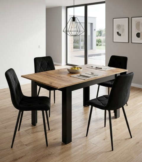 Stół NP 120-160x80 Craft nogi czarne