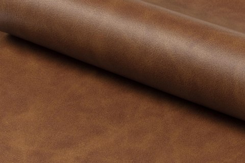 BRĄZOWY HOKER Z OPARCIEM NEVADA, METALOWY, WYTRZYMAŁY, TAPICEROWANY, LOFT